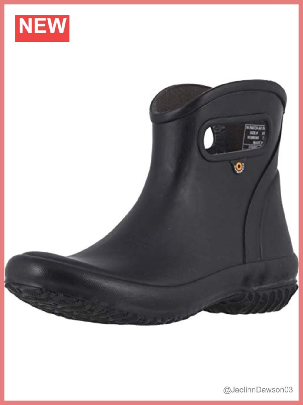 Waterproof Pull-On Ankle Rain Boots Eco-Friendly Rubber